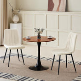 Khaki dining Room Chairs, High Back,Linen cushion,Metal Legs