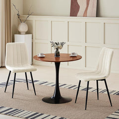 Khaki dining Room Chairs, High Back,Linen cushion,Metal Legs