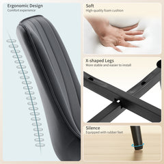 Dark Grey dining Room Chairs, Velvet Upholstered Seat,Metal Legs