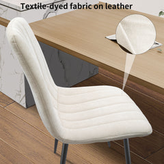 Khaki dining Room Chairs, High Back,Linen cushion,Metal Legs