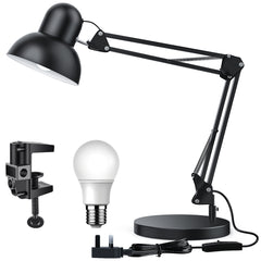 LONGTOO Bigger Desk Lamp, Table Lamp with E27 Screw Bulb
